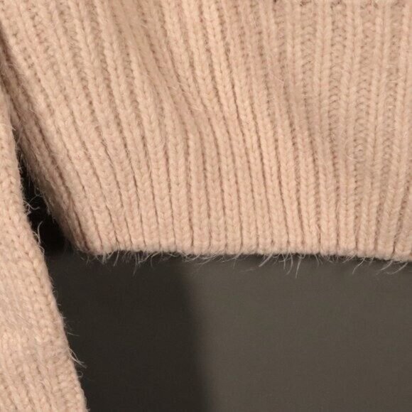 NWT Lulus Feeling It Pale Pink Eyelash Knit Off-the-Shoulder Sweater - Picture 9 of 11